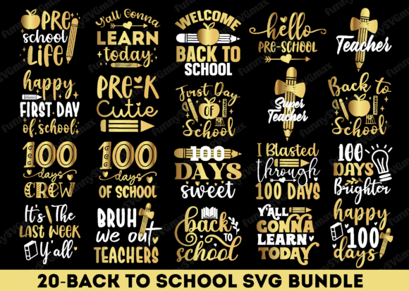 20-Back to School SVG Bundle, School Svg