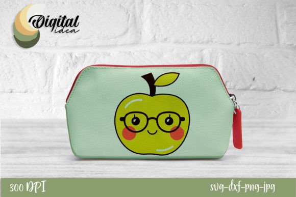 Back to School Pencil Case with an Apple: Graphics and Crafts