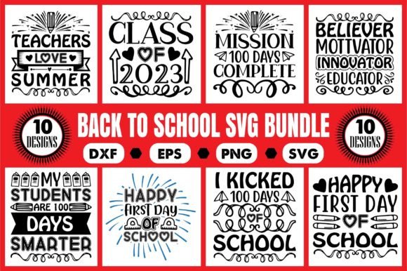 Back to School Svg Design Bundle: Graphics & Crafts