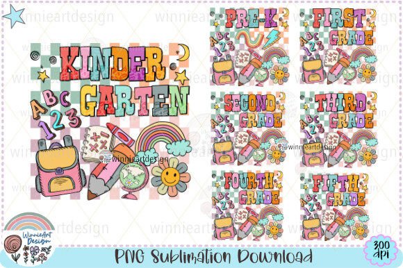 Bundle Back to School Retro Grade School