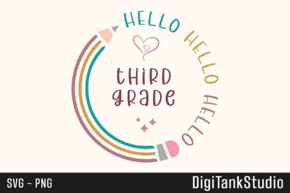 Hello Third Grade Back-to-School Graphics
