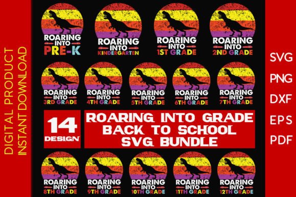 Roaring Grade Back to School SVG Bundle: Graphics for Crafts